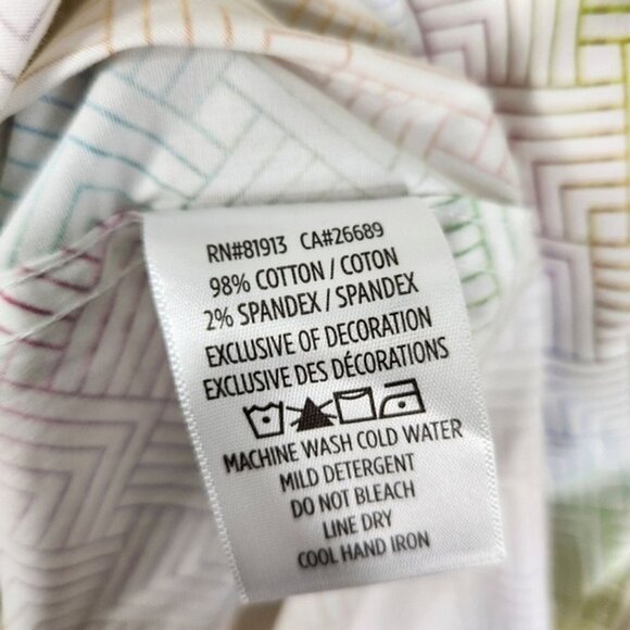 EUC‎ Robert Graham Long Sleeve Multicolor Geometric Print Button Down Size 2xl - Picture 10 of 10